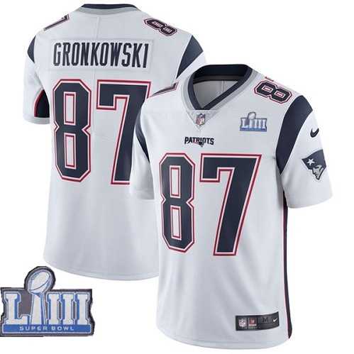 Nike Patriots 87 Rob Gronkowski White 2019 Super Bowl LIII Vapor Untouchable Limited Jersey,We sell and wholesale Nike Patriots 87 Rob Gronkowski White 2019 Super Bowl LIII Vapor Untouchable Limited Jersey on line form chian!